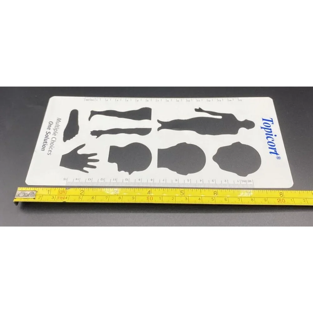 Vintage Pharmeceutical Drug Rep Topicort Ruler Anatomical w/Charts Plastic Retro